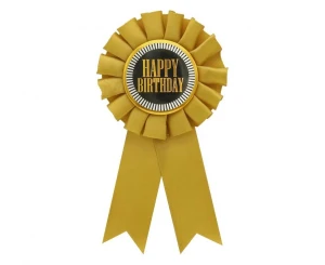 Kotylion Happy Birthday czarny