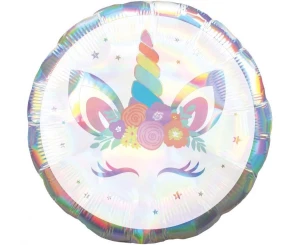 Balon foliowy Jednorożec opalizujący 45 cm