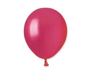 Balon lateksowy metaliczny czerwony 13 cm