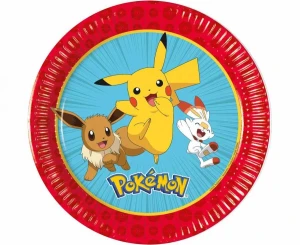 Talerzyki papierowe Pokemon 20 cm 8 szt.
