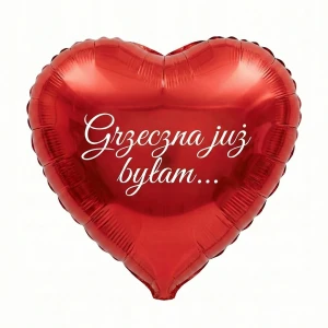 Balon personalizowany Serce czerwone 45 cm wysyłka