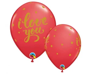 Czerwony Balon z napisem I Love You  29 cm