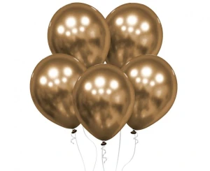 Balon lateksowy luster Gold złoty 28 cm