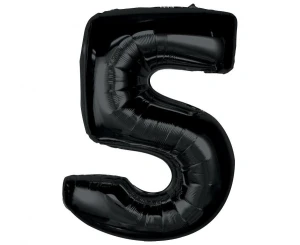 Balon foliowy Smart Cyfra 5 czarny 92 cm