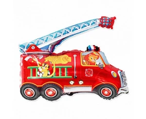 Balon foliowy Wóz strażacki czerwony 35 cm