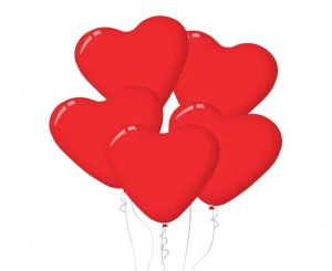 Balon lateksowy serca Red Pastel czerwony 28 cm