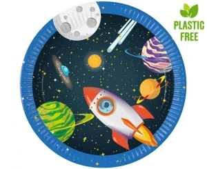 Talerzyki papierowe Rocket Space 23 cm 8 szt.