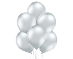 Balon lateksowy Glossy Silver srebrny 29 cm