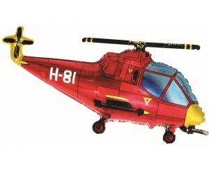 Balon foliowy Helikopter czerwony 60 cm
