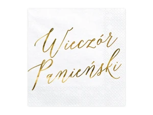 Serwetki papierowe Wieczór panieński białe 33 x 33 cm 20 szt.
