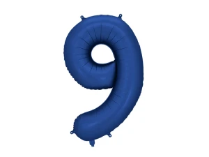 Balon foliowy Cyfra 9 granatowy 86 cm