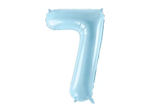 Balon foliowy Cyfra 7 jasnoniebieski 86 cm