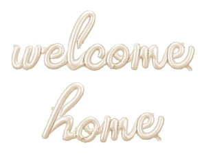 Balon foliowy Powitanie dziecka Welcome Home cappuccino 335 x 71 cm