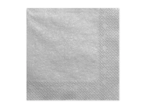 Serwetki papierowe trójwarstwowe srebrne metaliczne 33 x 33 cm 20 szt.