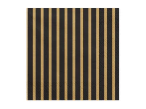 Serwetki papierowe Paski złote 33 x 33 cm 20 szt.