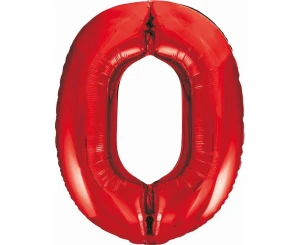 Balon foliowy Cyfra 0 czerwony 85 cm