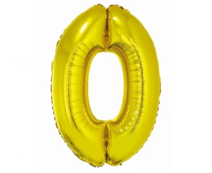 Balon foliowy Smart Cyfra 0 złoty 76 cm