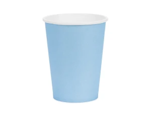 Kubeczki papierowe jasny niebieskie 250 ml 6 szt.