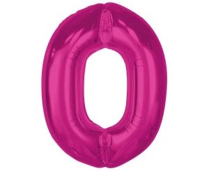 Balon foliowy Smart Cyfra 0 fuksja 92 cm
