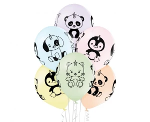 Balony lateksowe Jednorożec Animals 29 cm 6 szt.