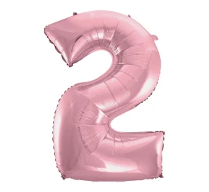 Balon foliowy "Cyfra 2", j. różowa, 92 cm