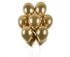 Balon lateksowy Shiny złoty 33 cm