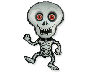 Balon foliowy Halloween Szkielet szary 60 cm