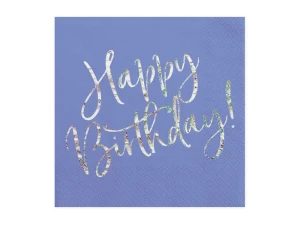 Serwetki papierowe Happy Birthday granatowe 33 x 33 cm 20 szt.