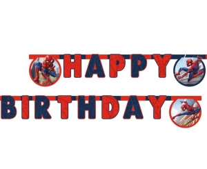 Baner Spider-Man Crime Fighter Happy Birthday