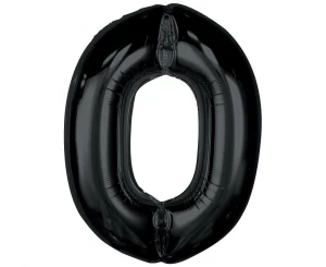 Balon foliowy Smart Cyfra 0 czarny 92 cm