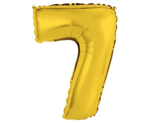 Balon foliowy Cyfra 7 złoty 35 cm