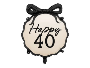 Balon foliowy pastylka 40 urodziny Happy 40 Birthday 47,5 x 45 cm
