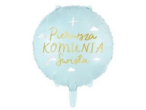 Balon foliowy Pierwsza Komunia Święta 45 cm