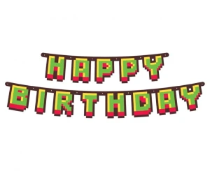 Girlanda papierowa Game On Happy Birthday 160 cm