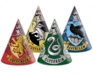Czapeczki papierowe Harry Potter Hogwarts Houses 6 szt.