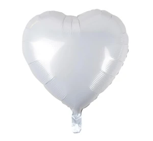 Balon foliowy Serce biały 45 cm