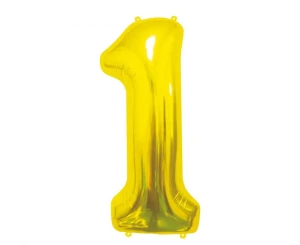 Balon foliowy Cyfra 1 złoty 85 cm