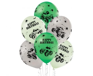 Balony lateksowe Monster Truck zielone 29 cm 6 szt.