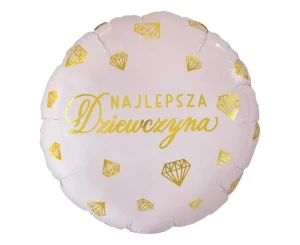 Balon foliowy Najlepsza Dziewczyna różowy 45 cm