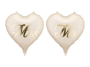 Balony foliowe serca MR i MRS 45 cm 2 szt.