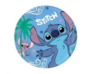 Talerzyki papierowe Stitch i Angel 23 cm 8 szt.