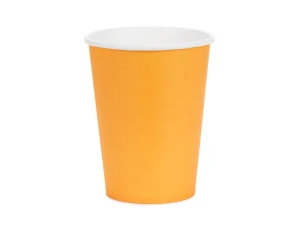 Kubeczki papierowe jasny pomarańczowe 250 ml 6 szt.