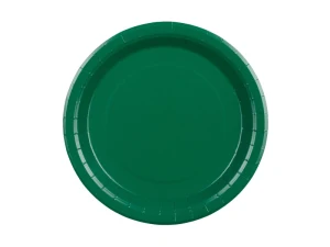 Talerzyki papierowe ciemny zielone 23 cm 6 szt.
