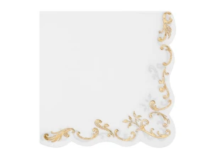 Serwetki papierowe Ornament białe 33 x 33 cm 12 szt.