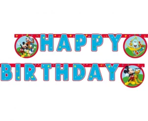 Baner Myszka Miki Rock The House Happy Birthday