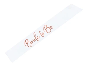 Szarfa Wieczór panieński Bride to be biała 75 cm
