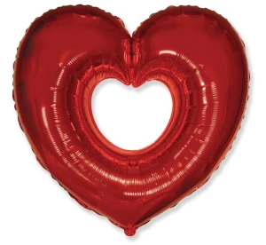Balon foliowy Walentynki Serce czerwony 51 cm