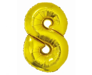 Balon foliowy Smart Cyfra 8 złoty 76 cm