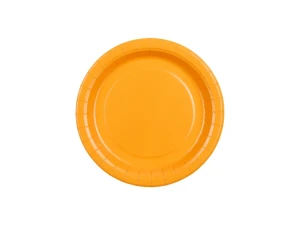 Talerzyki papierowe jasny pomarańczowe 18 cm 6 szt.