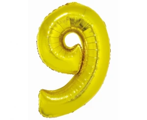 Balon foliowy Smart Cyfra 9 złoty 76 cm